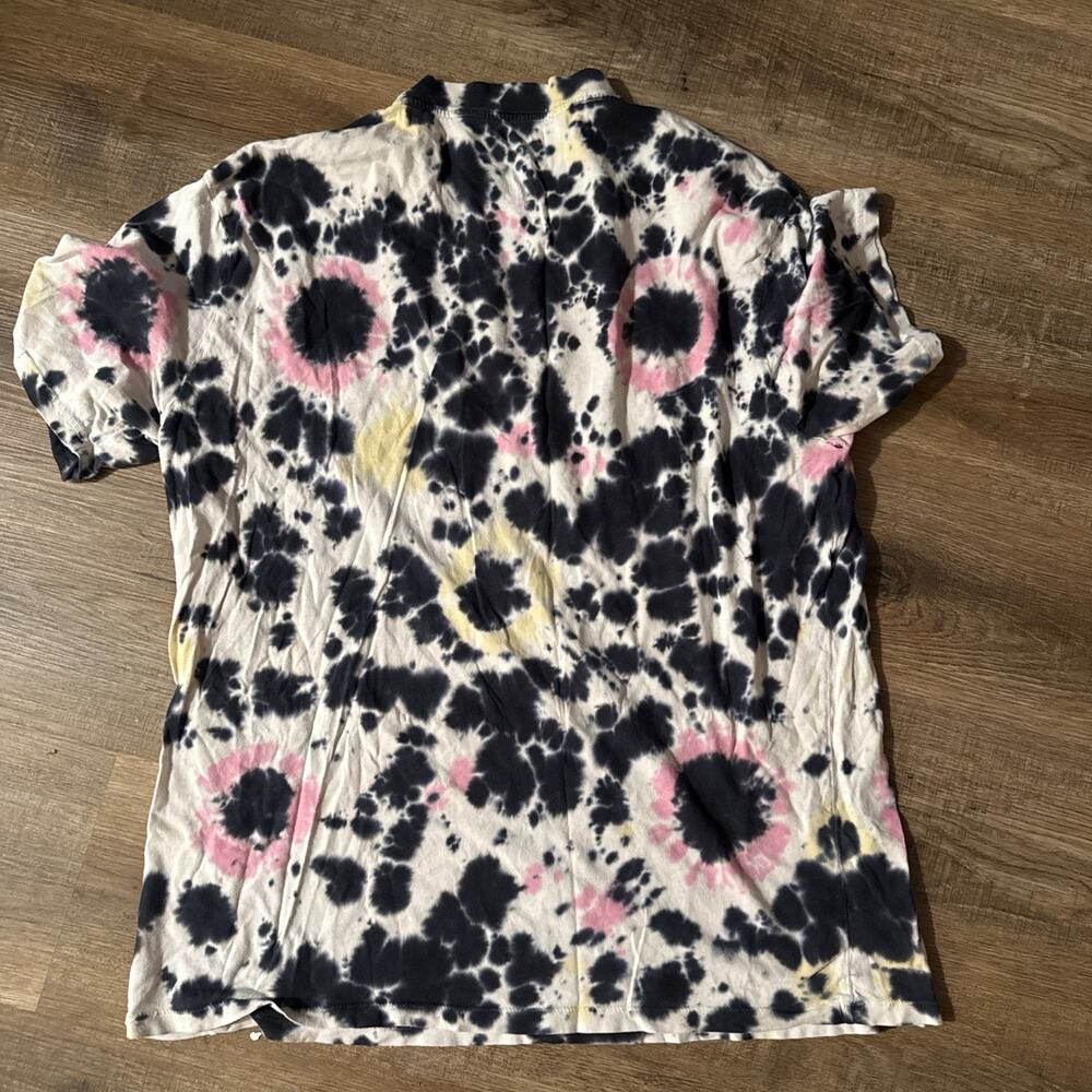 Guess Mens White BlackTie-Dye Short Sleeve Crew Neck Pullover T-Shirt Size M - Picture 5 of 8